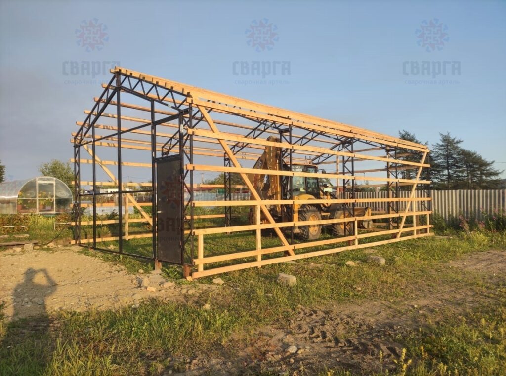 ГАРАЖ МЕТАЛЛИЧЕСКИЙ РАЗБОРНЫЙ, КАРКАС 6 НА 6