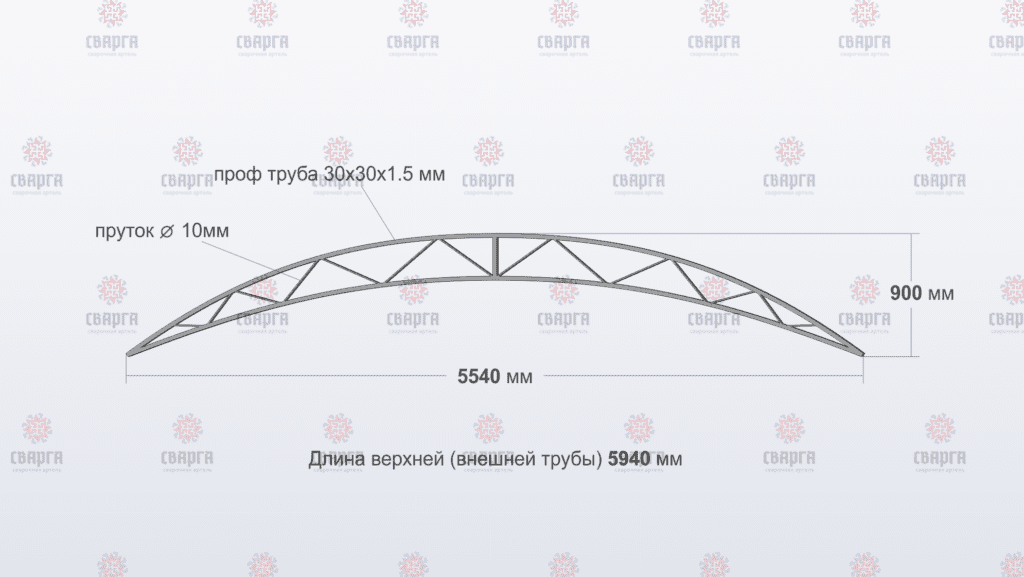 Ферма арочная 5.5 метров