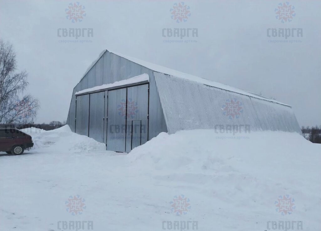 БЫСТРОВОЗВОДИМЫЙ АНГАР, ШАТРОВЫЙ КАРКАС 12Х12