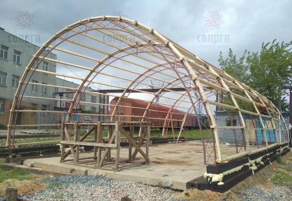 АНГАР КАРКАСНЫЙ АРОЧНЫЙ - 7.5х12 м