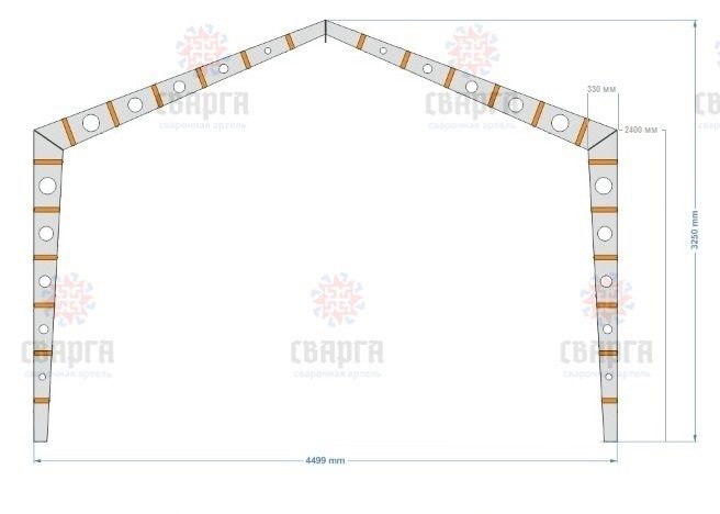 СБОРНЫЙ КАРКАС ПОД НАВЕС ДЛЯ МАШИНЫ