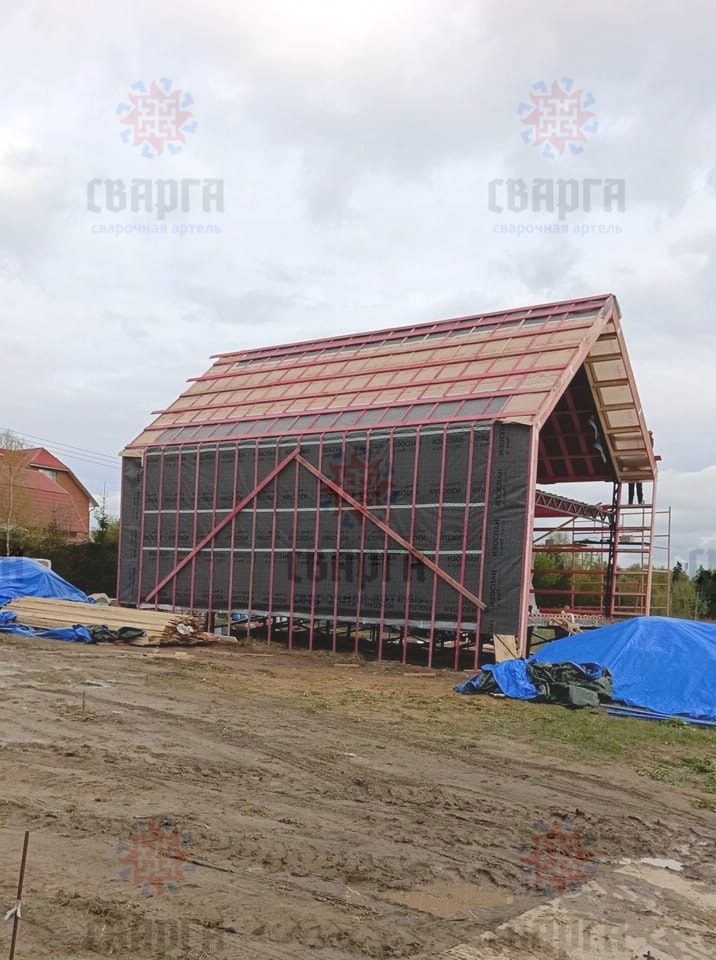 МЕТАЛЛИЧЕСКИЙ КАРКАС ПРОЕКТ ДОМА БАРНХАУС 7 на 12 метров