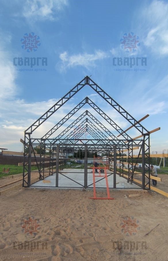 МЕТАЛЛИЧЕСКИЙ КАРКАС ПРОЕКТ ДОМА БАРНХАУС 7 на 12 метров