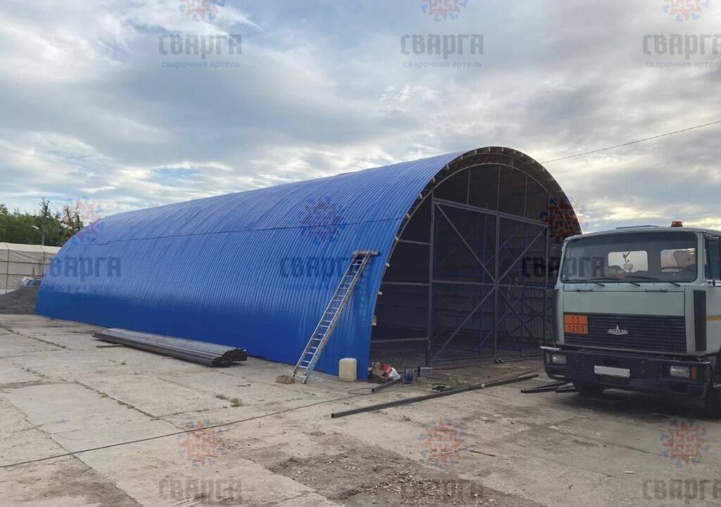 АНГАР АРОЧНЫЙ, КАРКАС 10 НА 10